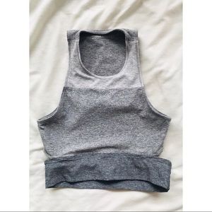 Outdoor Voices Tri-Tone Slashback Crop Top